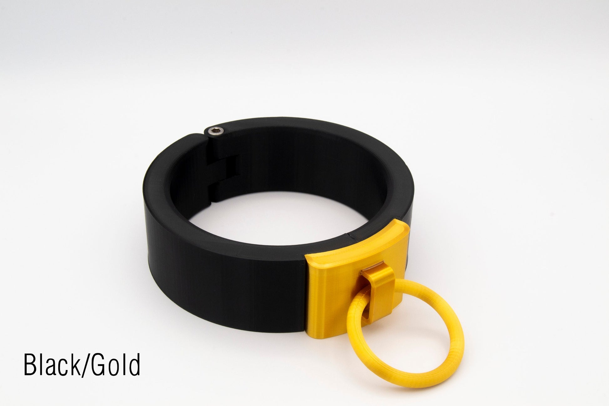sleek nordic collar featuring a golden fastener with a ring