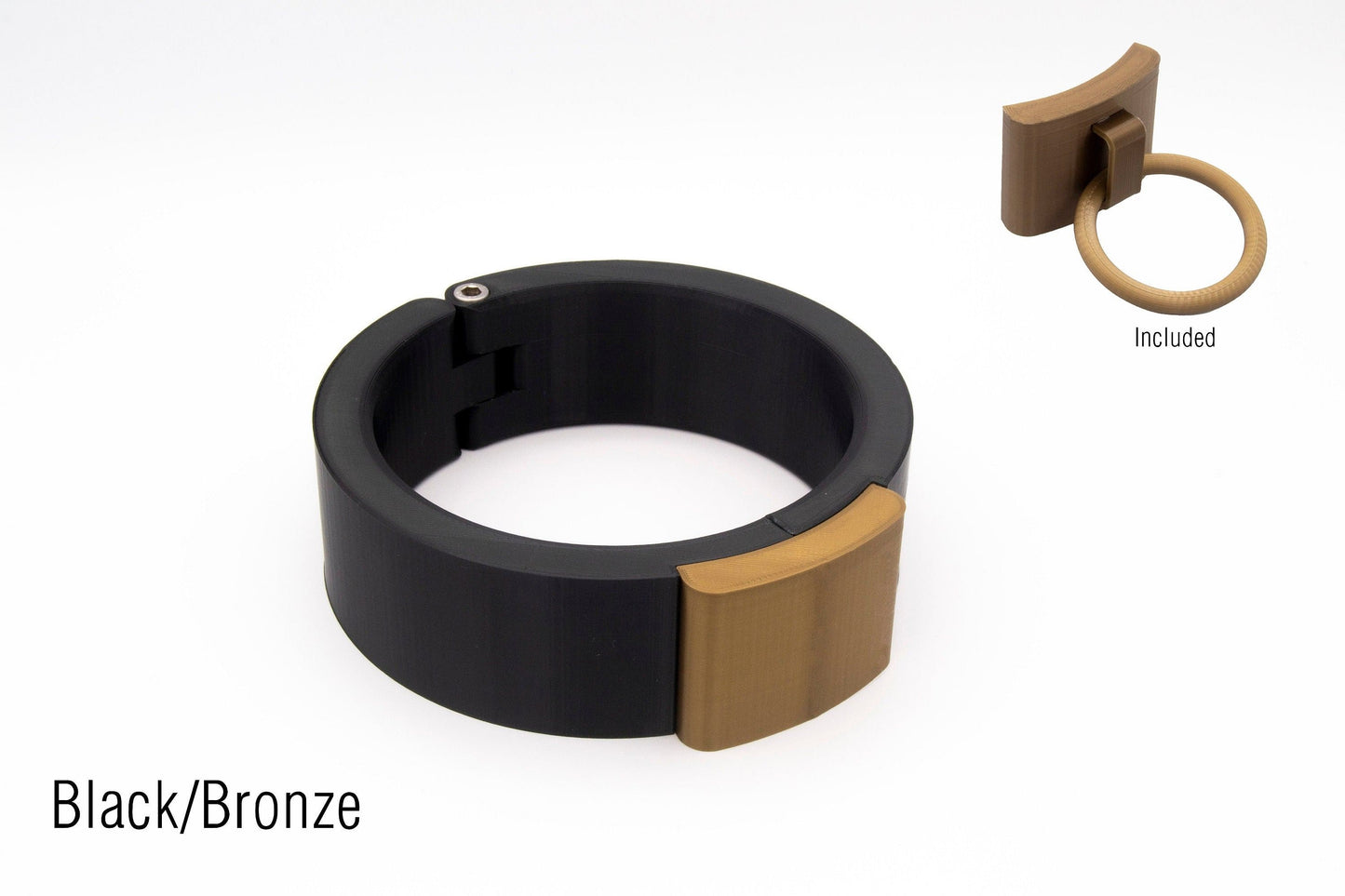 sleek nordic collar featuring a bronze fastener